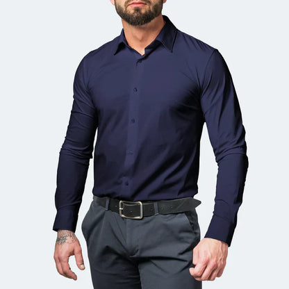 Rynke-resistent Slim Fit skjorte