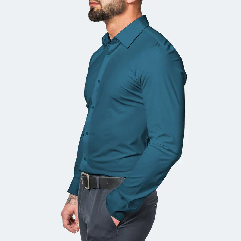 Rynke-resistent Slim Fit skjorte